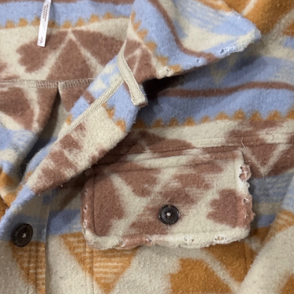 Free People Multicolor Patterned Jacket - image 3